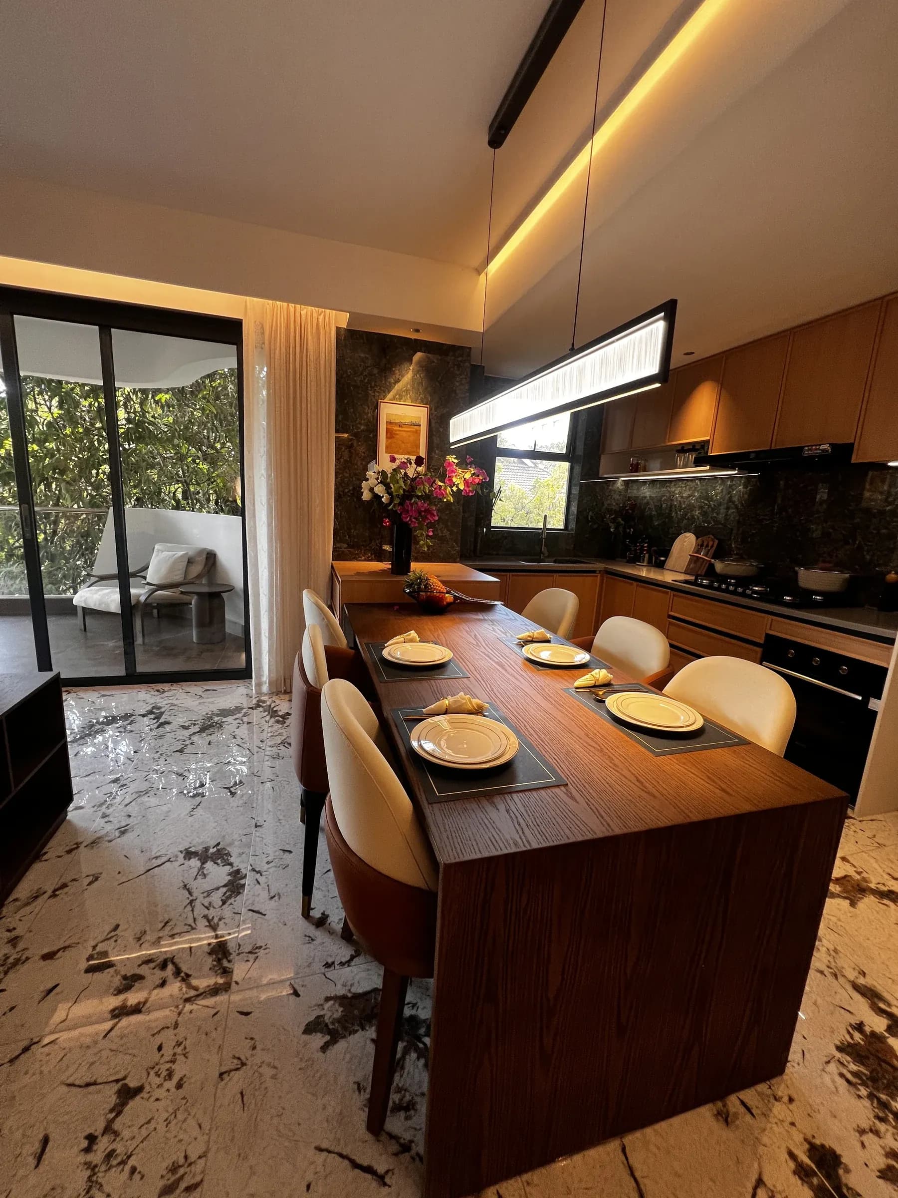Amani Residence show apartment dining area