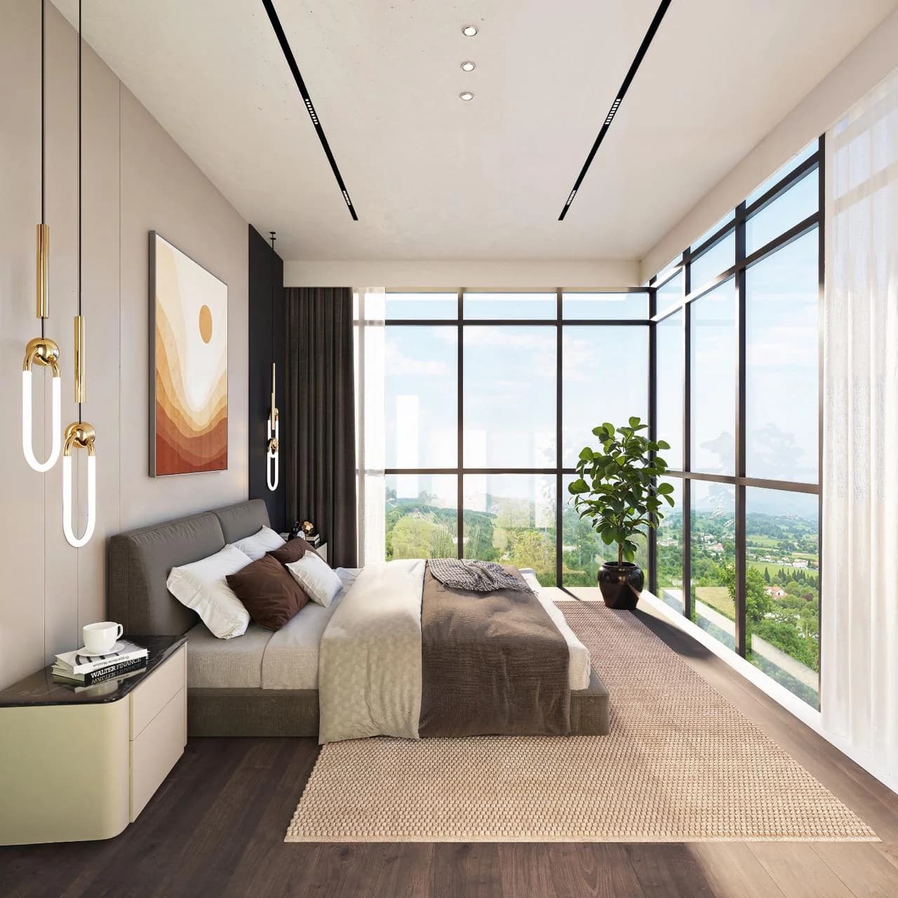 Rendered bedroom interior at Baystar