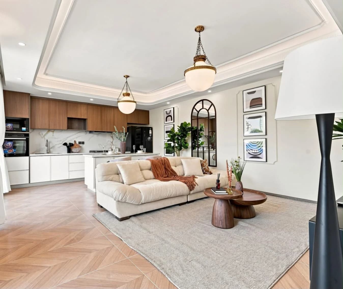 Bedroom in a furnished Brookside Oak apartment