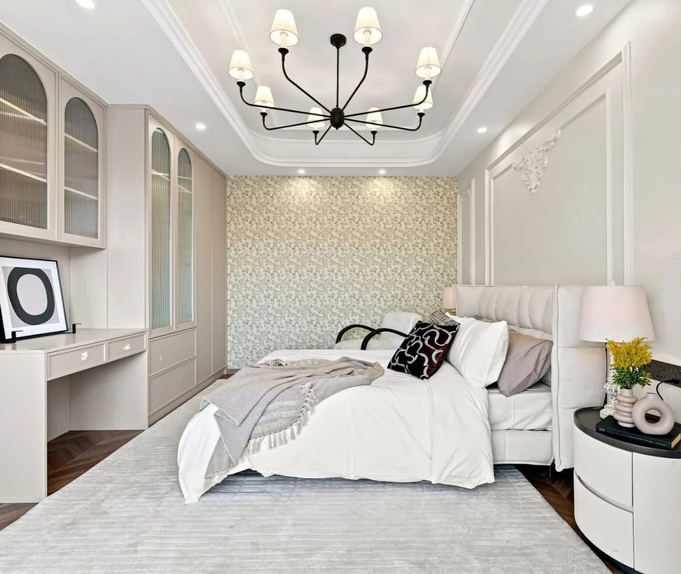 Second bedroom interior in a furnished Brookside Oak apartment