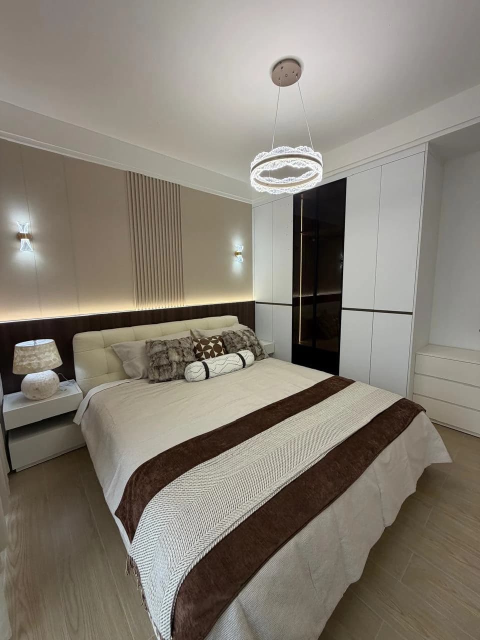 Bedroom in the Capital Heights one-bedroom show apartment