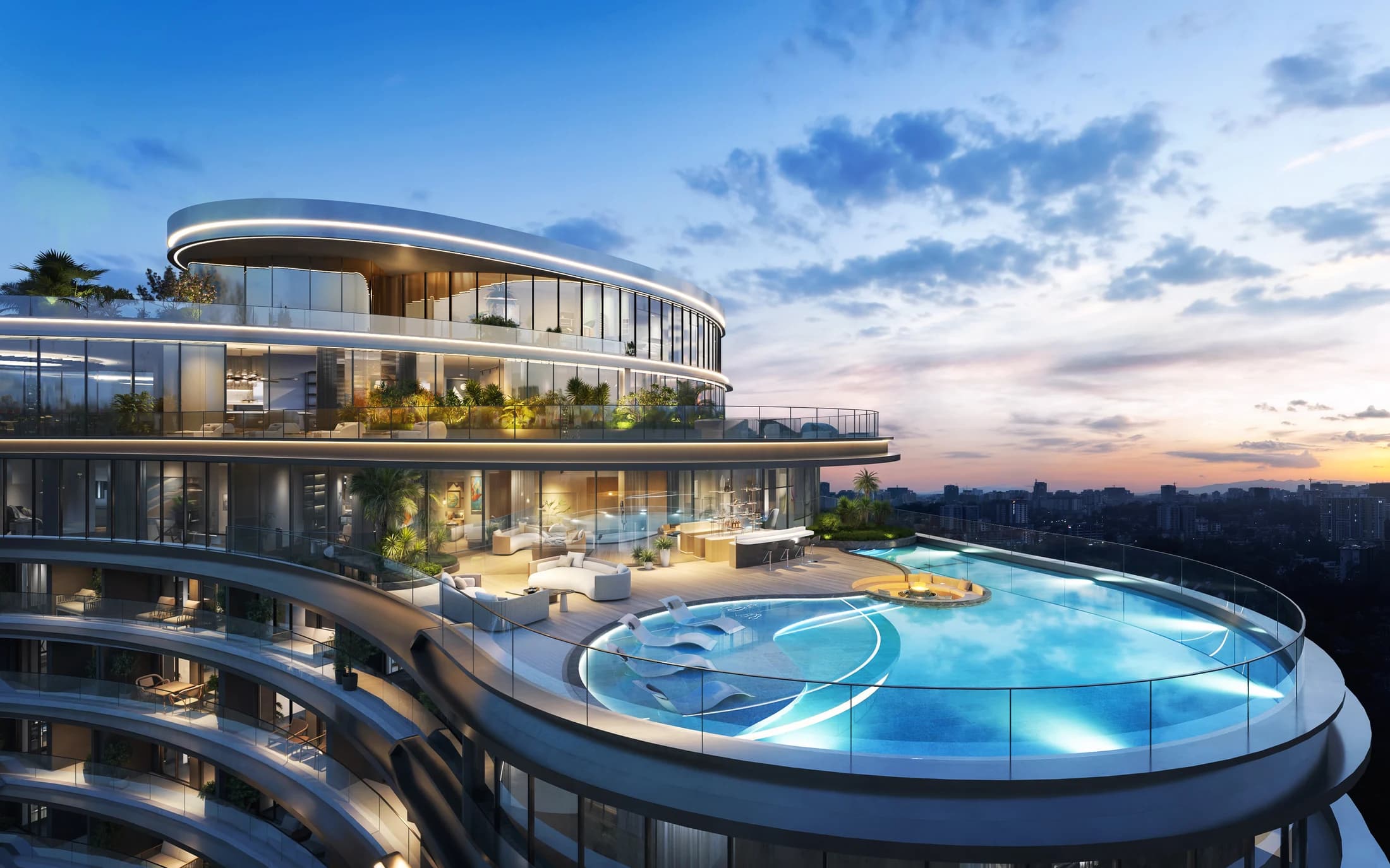 Cheval Riverside rooftop pool