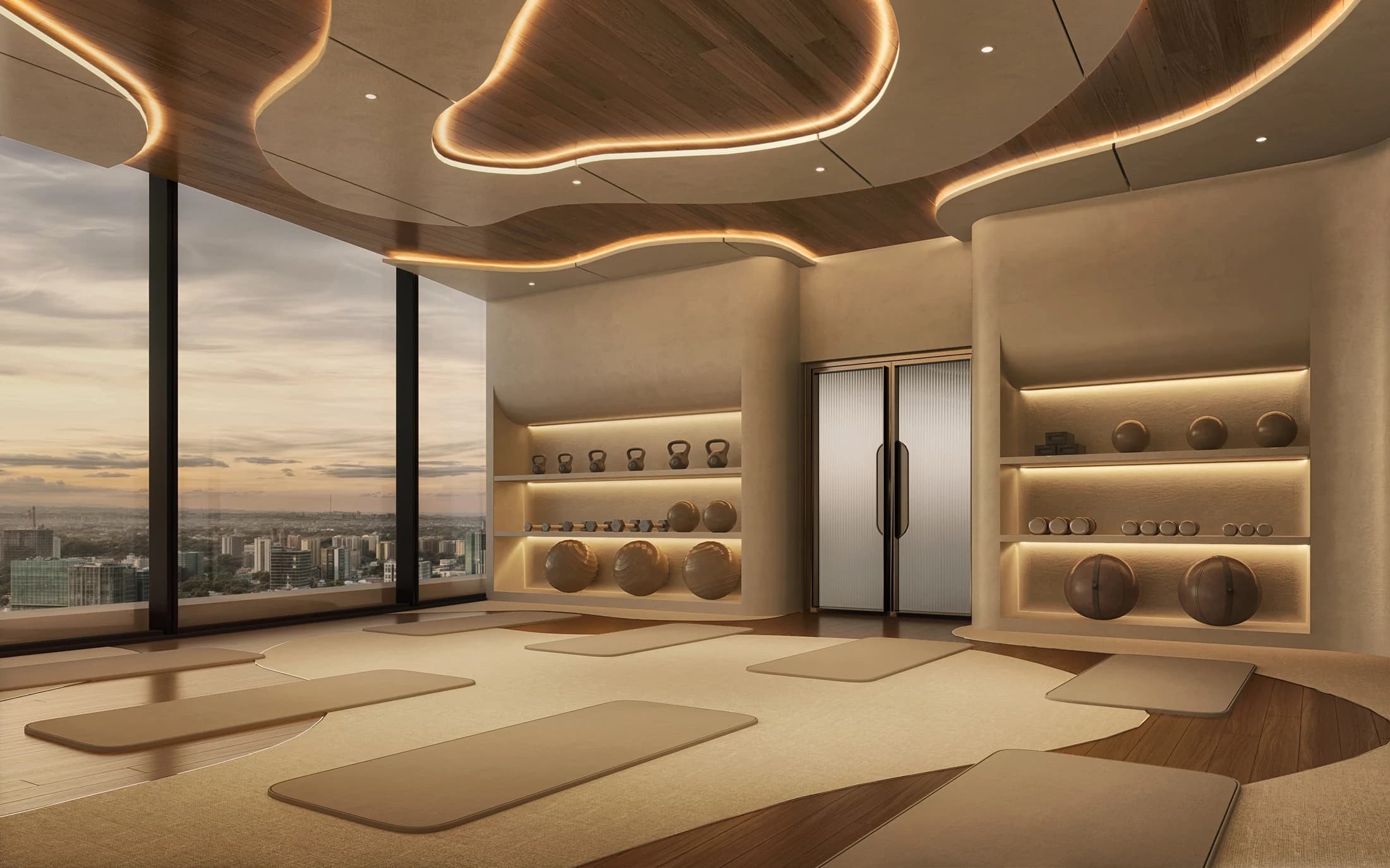 Cheval Riverside yoga room