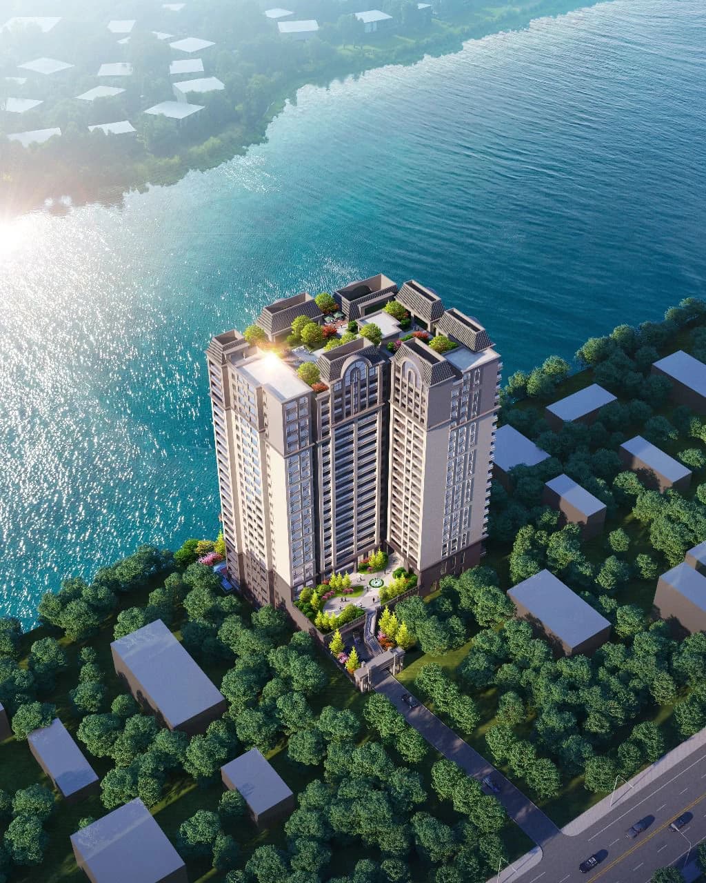 Aerial architectural visual of Donyo Ridge