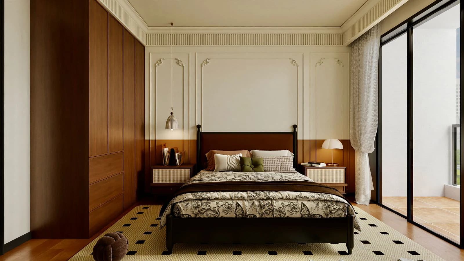 Rendered bedroom at Donyo Ridge