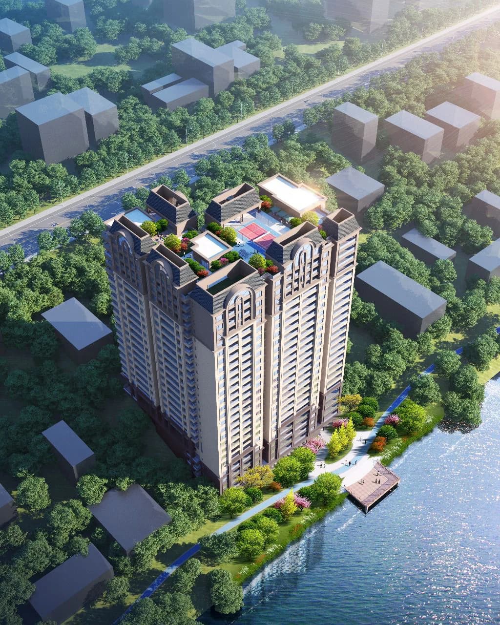 Architectural rendering of Donyo Ridge and surrounding landscape