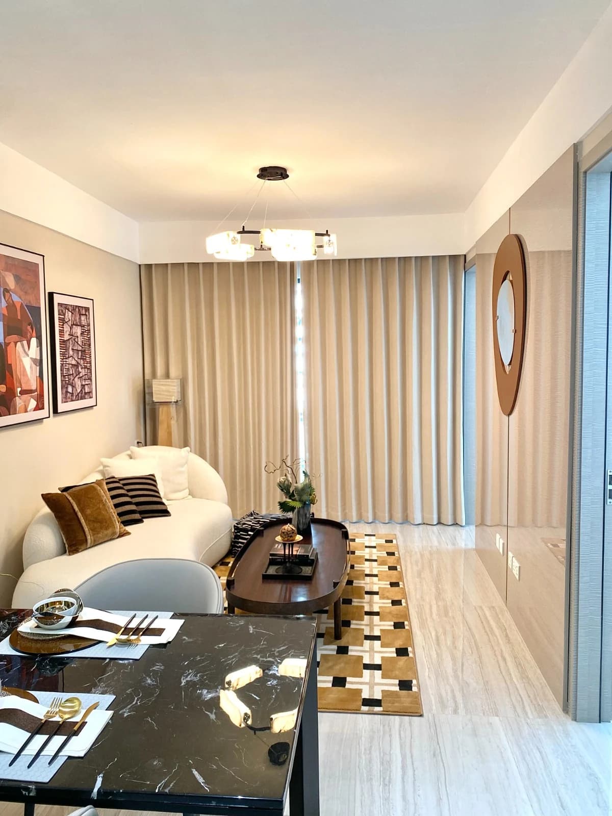 Grosvenor furnished living and dining area