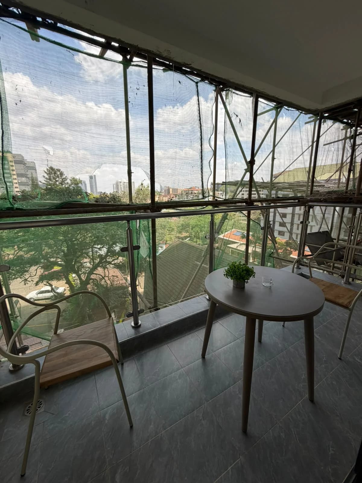 Balcony view from a Lovi Crescent apartment