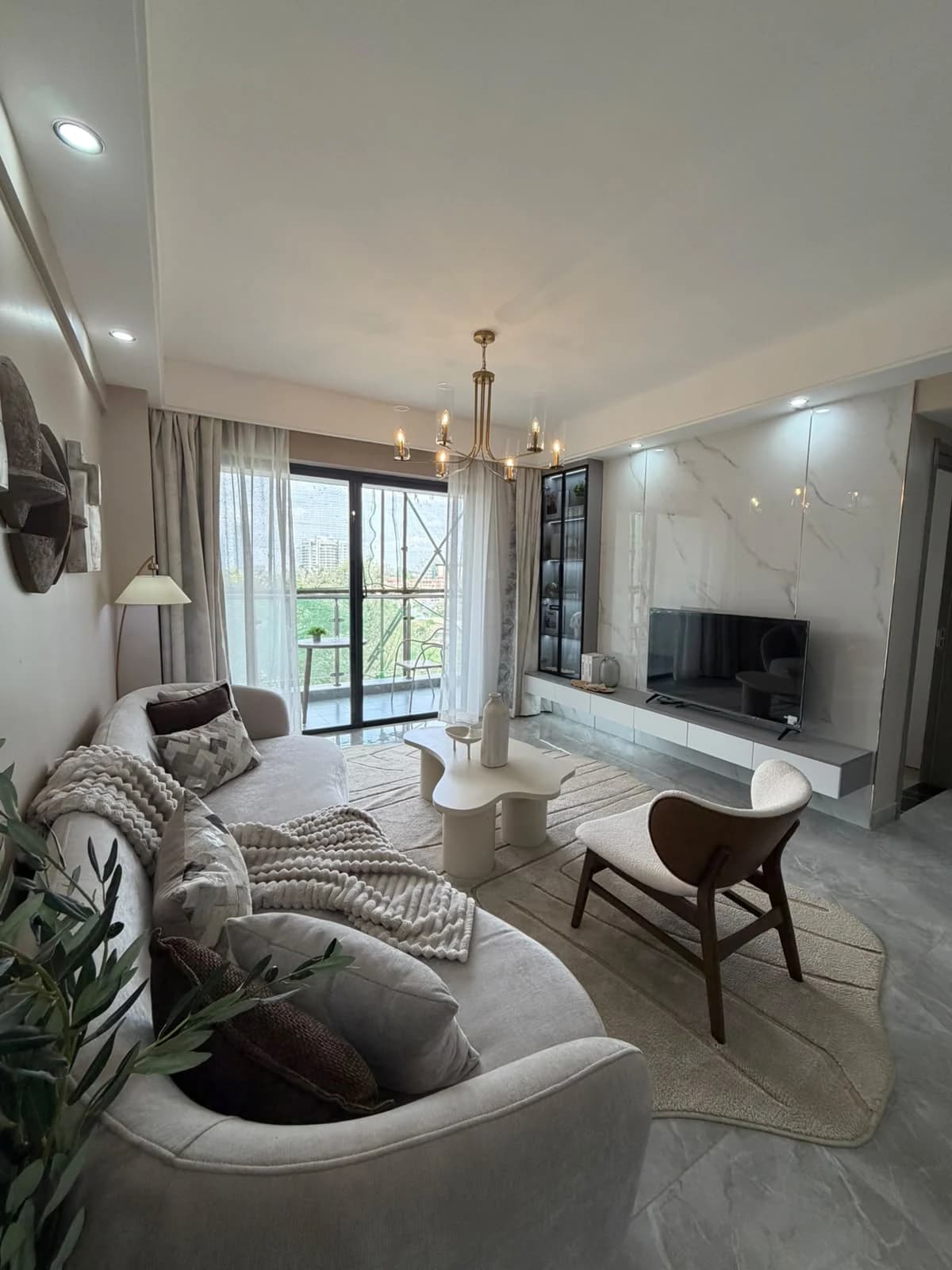 Living room in a furnished Lovi Crescent apartment