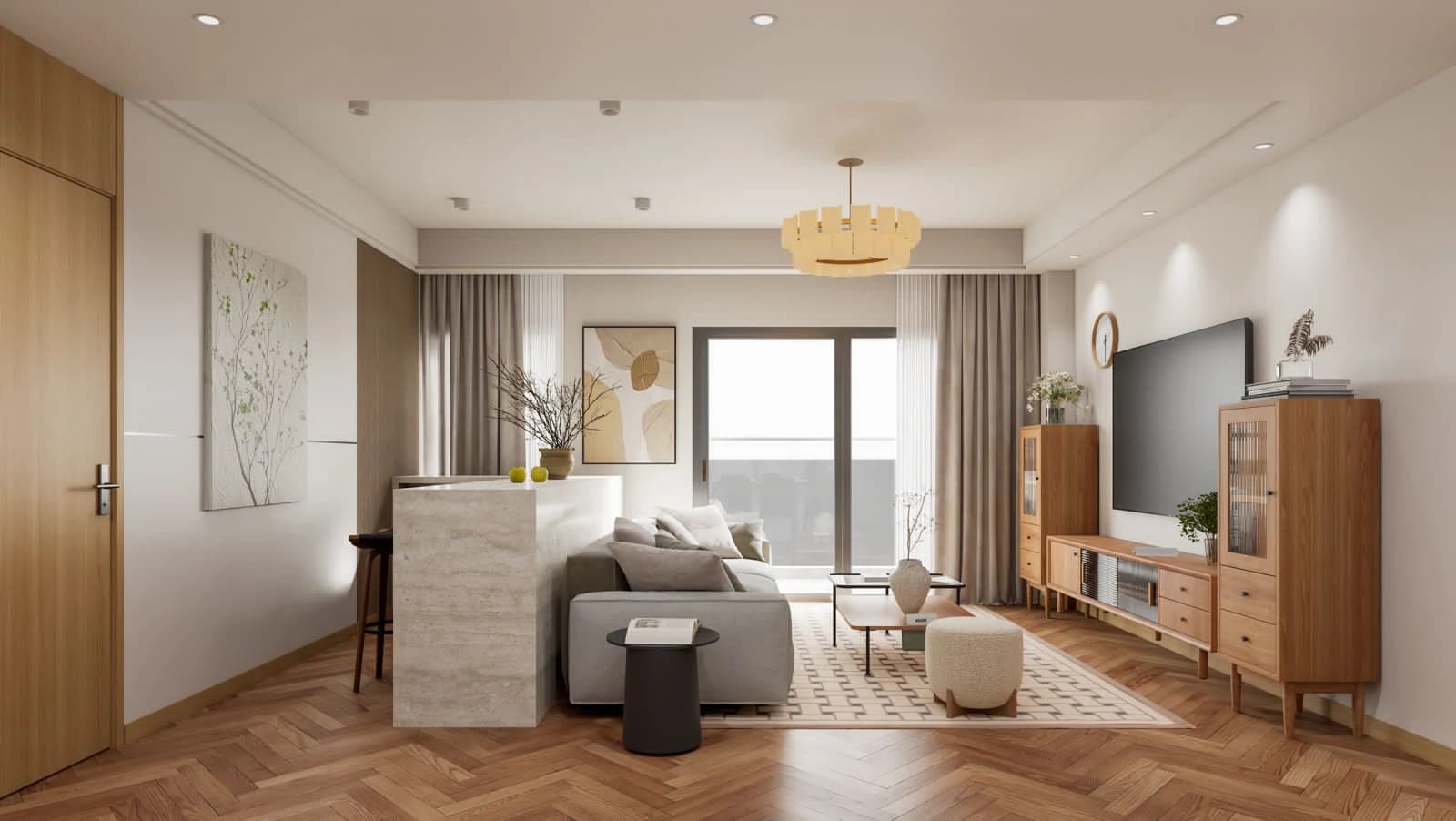 Rendered apartment living room at Mogotio Oasis