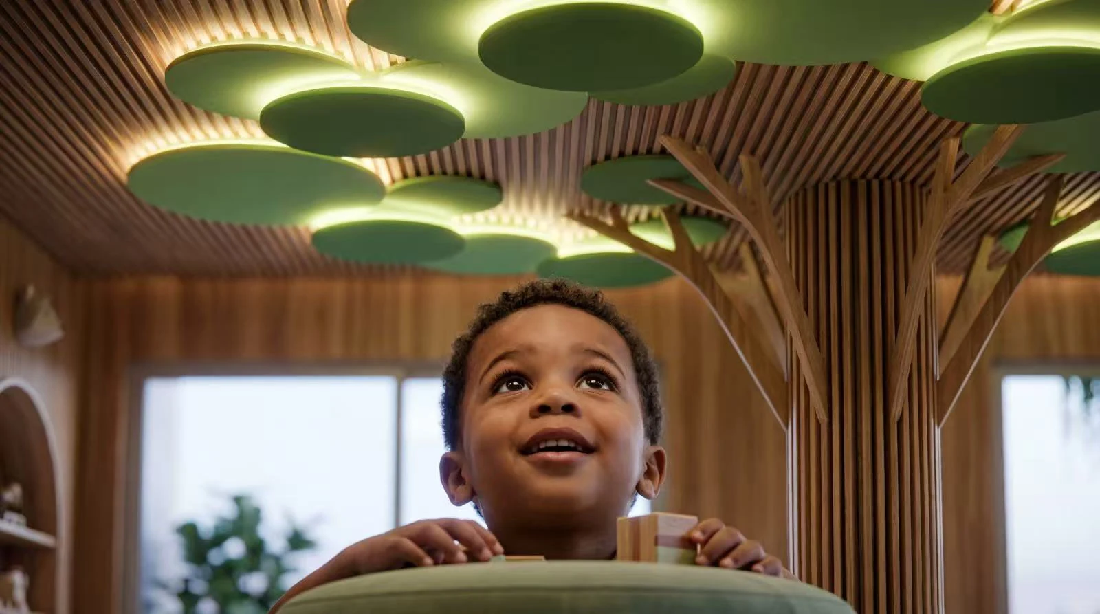 Rendered children’s play space at Riverside Times