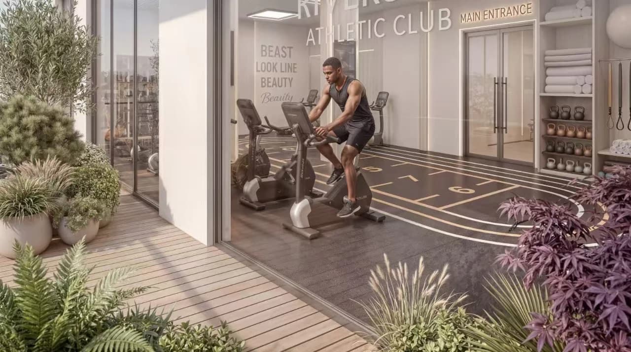Rendered gym at Riverside Times