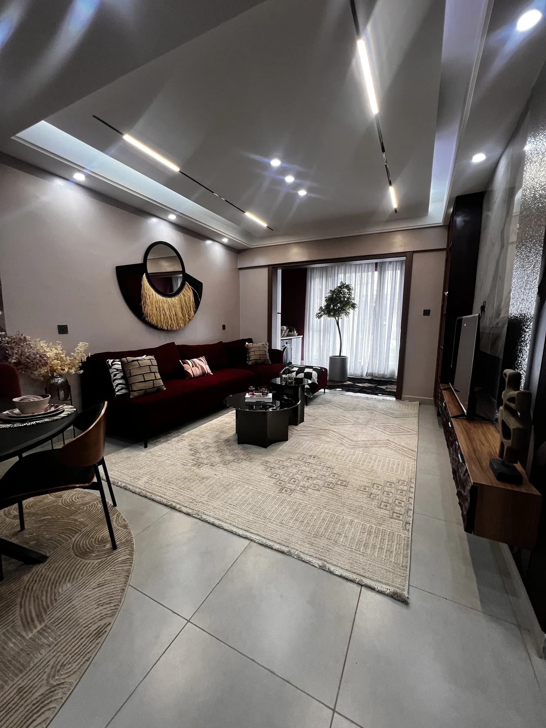 Skyline show apartment living room